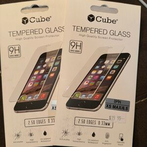 BUNDLE of 2 Cube Tempered Glass XS Max